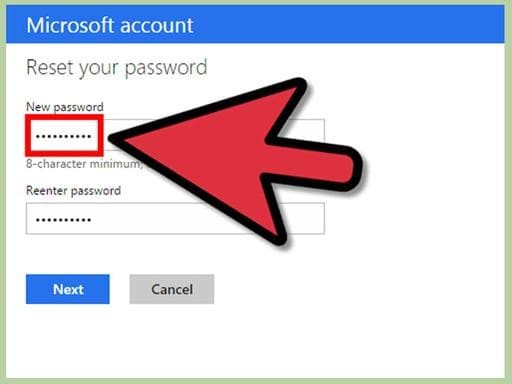 new password